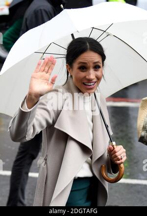 Meghan Markle during a walkabout in Belfast city centre Stock Photo