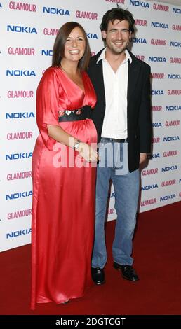 Davina McCall and husband Matthew Robertson arriving. Stock Photo