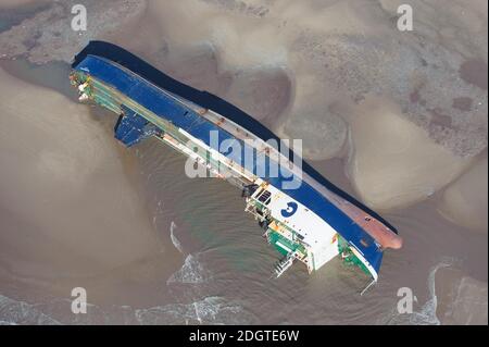 MS Riverdance Aground at Cleveleys Beach Stock Photo