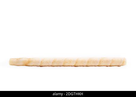 Wafer rolls isolated on a white background with copy space Stock Photo
