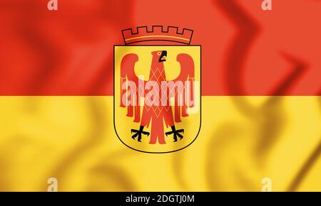 3D Flag of Brandenburg, Germany. 3D Illustration Stock Photo - Alamy