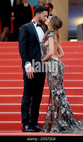 Nabilla Benattia and Thomas Vergara attend the international Boxing at
