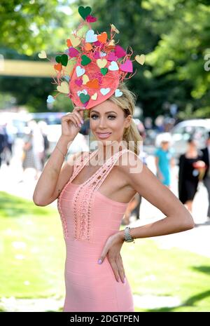 Olivia Attwood poses for photographers during day three of Royal Ascot ...