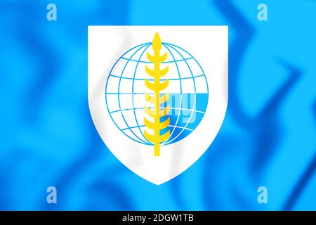 3D Flag of South East Asia Treaty Organization. 3D Illustration. Stock Photo