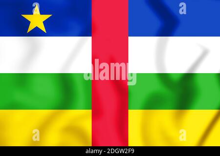 3D Flag of Central African Republic on a globe background Stock Photo ...