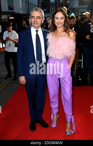 Rowan Atkinson and Olga Kurylenko attending the Johnny English Strikes Again screening held at Curzon Mayfair, London Stock Photo