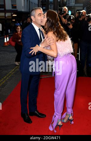 Rowan Atkinson and Olga Kurylenko attending the Johnny English Strikes Again screening held at Curzon Mayfair, London Stock Photo