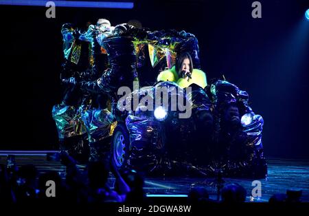 Hailee Steinfeld on stage during the MTV Europe Music Awards 2018 held at the Bilbao Exhibition Centre, Spain Stock Photo