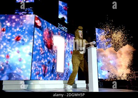 Capital FM Presenter Roman Kemp on stage during day two of Capital's Jingle Bell Ball 2018 with Coca-Cola at the O2 Arena, London. Picture Credit Should Read: Doug Peters/EMPICS Entertainment Stock Photo