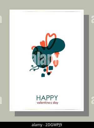 Abstract trending valentines day for web background design. Modern trendy vector art Stock Vector