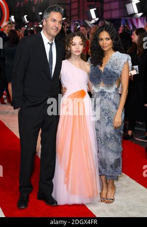 (left to right) Ol Parker, Nico Parker and Thandie Newton attending the european premiere of Dumbo held at Curzon Mayfair, London. Photo credit should read: Doug Peters/EMPICS Stock Photo