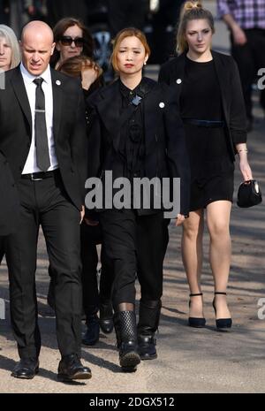 Mayumi Kai during the funeral and procession to honour the memory of The Prodigy's Keith Flint, in Essex. Photo credit should read: Doug Peters/EMPICS Stock Photo