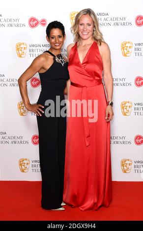 Naga Munchetty and Sophie Rayworth attending the Virgin Media BAFTA TV