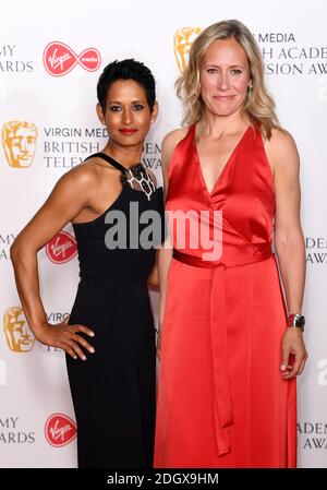 Naga Munchetty and Sophie Rayworth attending the Virgin Media BAFTA TV