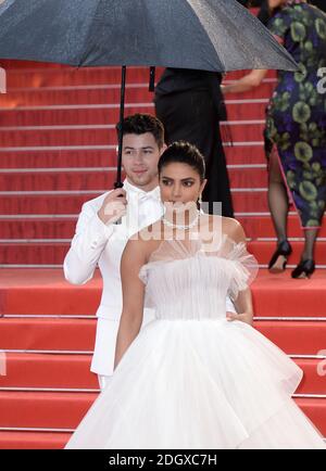 Priyanka Chopra and Nick Jonas attends the Chopard Love Night photocall