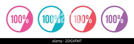 100 percent symbol. colored hundred percent symbol Stock Vector