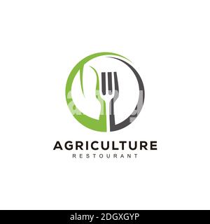 Organic Food Logo Vector Icon Stock Vector