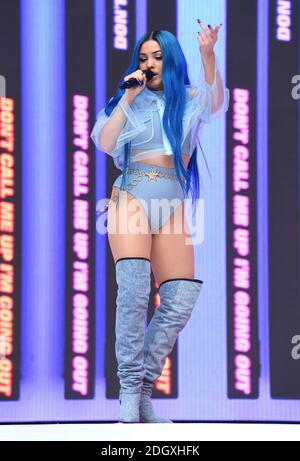 Mabel Live Performance Mabel performs live on stage at the Kiss Haunted House Party at the SSE ...