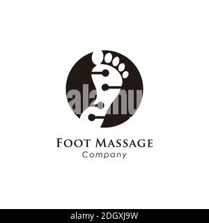 Foot Massage Logo Template Design Vector, Emblem, Design Concept, Creative Symbol, Icon Stock Vector