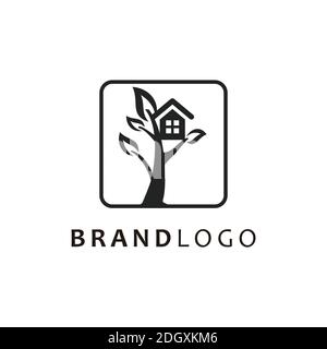 Tree House Logo vector symbol Stock Vector