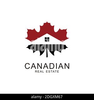 illustration home of Canadian maple leaf symbol Stock Vector