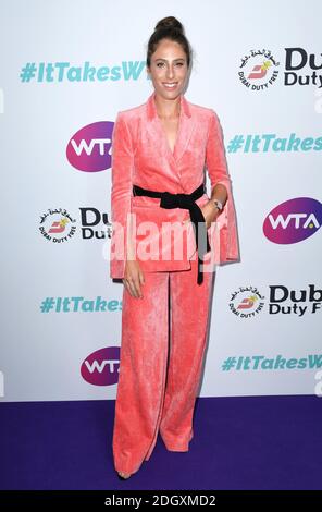 Johanna Konta attending the Dubai Duty Free WTA Summer Party held at Jumeirah Carlton Tower Hotel, London. Photo credit should read: Doug Peters/EMPICS Stock Photo