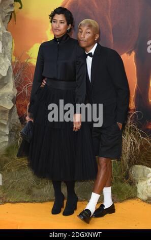 The Lion King: Pharrell Williams joined by his wife Helen Lasichanh at  London premiere