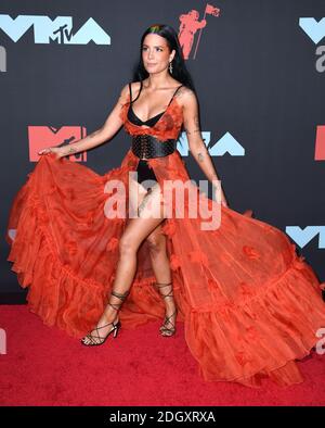 Halsey arriving at the MTV Video Music Awards 2019, held at the Prudential Center in Newark, NJ. Photo credit should read: Doug Peters/EMPICS Stock Photo