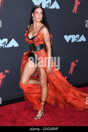 Halsey arriving at the MTV Video Music Awards 2019, held at the Prudential Center in Newark, NJ. Photo credit should read: Doug Peters/EMPICS Stock Photo