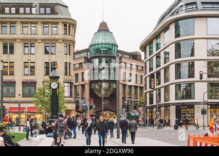 City and shopping streets around Dusseldorf. chadow Arkaden Mall in October 25, 2018 Germany. theme shopping in Europe. Central Stock Photo