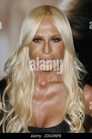 Italian designer Donatella Versace attends the launch of her perfume  Versace at Harrods in London on March 27, 2007. (UPI Photo/Rune Hellestad  Stock Photo - Alamy