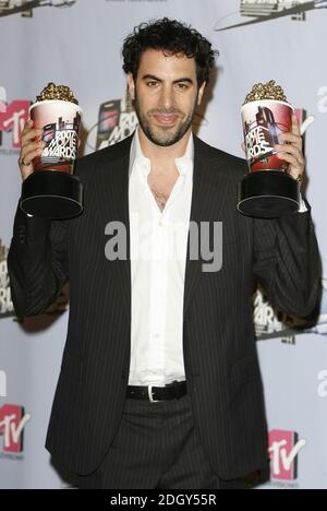 Sacha Baron Cohen in the press room at the MTV Movie Awards 2007, Universal City, Los Angeles. Stock Photo