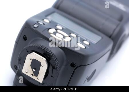 close up of camera cobra flash isolated on white background Stock Photo