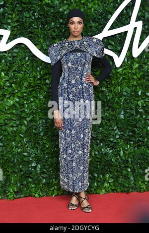 Ikram Abdi Omar attending the Fashion Awards 2019 at the Royal Albert Hall, Kensington Gore, London. Picture credit should read: Doug Peters/EMPICS Stock Photo