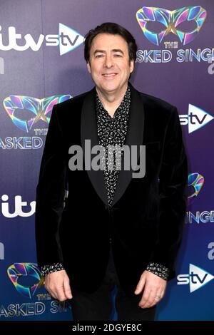 Jonathan Ross attending The Masked Singer press launch at The Mayfair Hotel, London Stock Photo