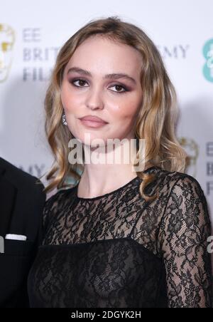 Lily-Rose Depp at the 73rd British Academy Film Awards held at the Royal Albert Hall, London.. Photo credit should read: Doug Peters/EMPICS Stock Photo