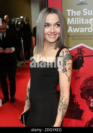 Victoria Pendleton attending the 12th annual Sun Military Awards at Banqueting House, London.Photo credit should read: Doug Peters/EMPICS Stock Photo