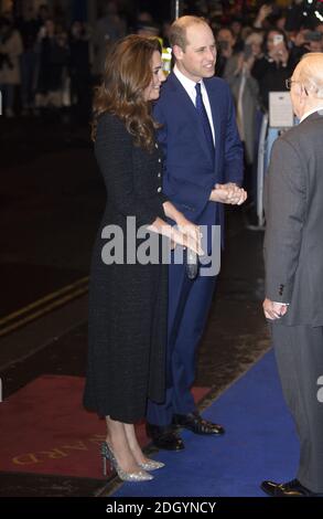 The Duke and Duchess of Cambridge attending a special performance of Dear Evan Hansen, at the Noel Coward Theatre, which is being held in aid of The Royal Foundation. Photo credit should read: Doug Peters/EMPICS Stock Photo