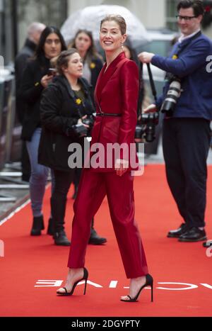 Rosamund Pike attending the UK Premiere of RADIOACTIVE at Curzon Mayfair, London.. Picture credit should read: Doug Peters/EMPICS Stock Photo