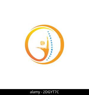 chiropractic logo icon symbol design template Stock Vector