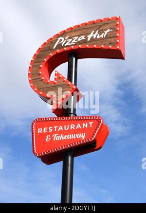 Pizza Hut. Restaurant shown Roaring Meg retail park, Stevenage, Hertfordshire. Photo credit should read: Doug Peters/EMPICS Stock Photo