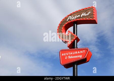 Pizza Hut. Restaurant shown Roaring Meg retail park, Stevenage, Hertfordshire. Photo credit should read: Doug Peters/EMPICS Stock Photo