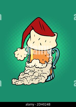 Santa Claus Beer Stock Vector