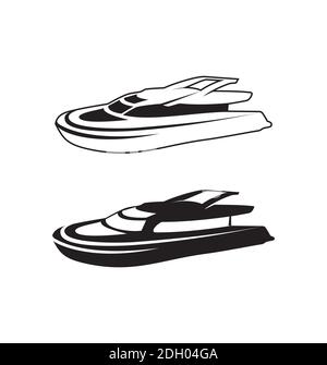 Boat design illustration Stock Vector