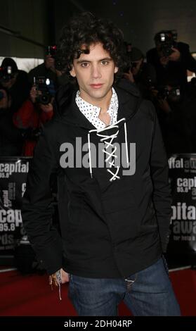 Mika arriving for the Capital Awards 2008 at Riverbank Plaza Hotel, London. Stock Photo