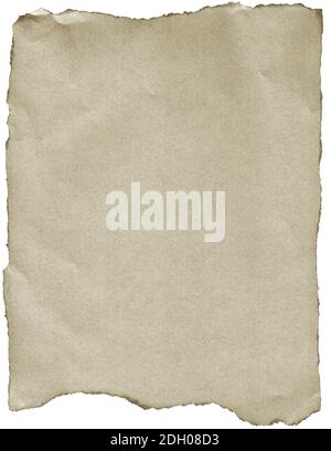 Vintage sheet of paper on a white background Stock Photo