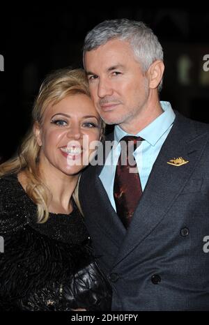 Baz Luhrmann and wife Catherine Martin arrive for the UK premiere of 'Australia' at the Odeon Leicester Square. Stock Photo