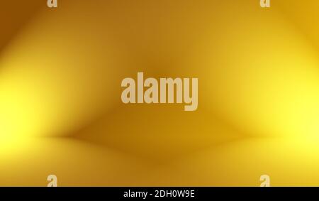 Magic abstract soft colors of shining yellow gradient studio background. Stock Photo
