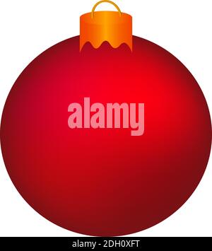 Isolated Red Christmas Ball. Beutiful Vector Illustration. Stock Vector