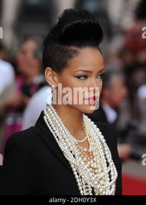 Rihanna arrives at the premiere of 'inglourious Basterds' at the Odeon Cinema in Leicester Square, London Stock Photo